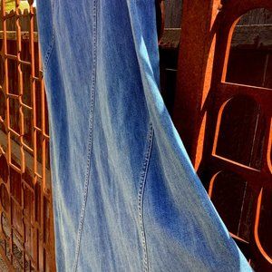 Vintage Denim Maxi Skirt